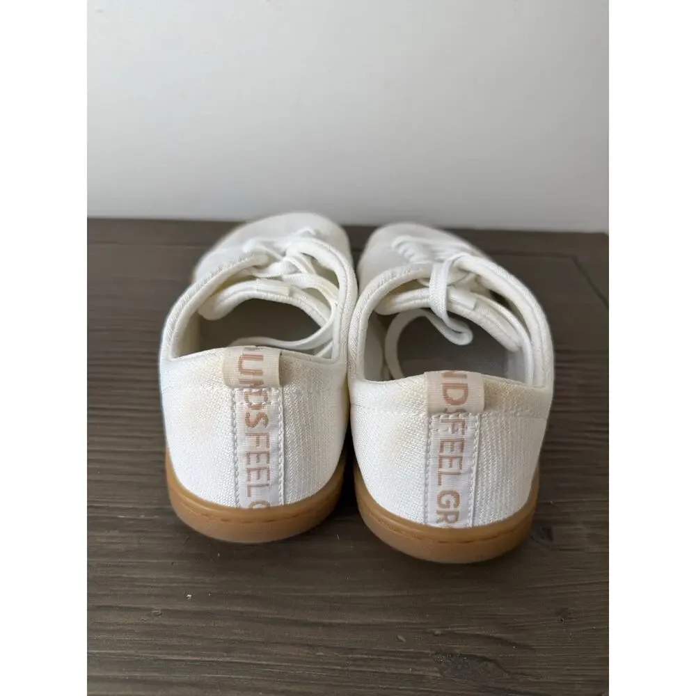 FeelGrounds Original Knit Minimalist Barefoot Sneakers White Sz 39 US Women’s 8